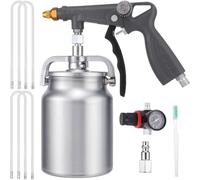 TsoLay Kit de Pulvérisateur pour Sous-Couche Caoutchoutée pour Revêtement de Camion, avec Ventouse de 590 Ml et 4 Lances de 59 cm de Long.