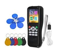 TsoLay Lecteur de Carte à Puce RFID NFC X100 + 5 Porte-Clés UID/CUID Duplicateur RFID Programmateur de Carte D'Identité IC Copieur de Clé Cryptée