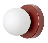 TsoLay LED pour Chambre, Étude, Couloir, Escalier, Allée, Éclairage D'Entrée, Lampe Murale en Verre Nordique, Applique de Base Minimaliste, Rouge.