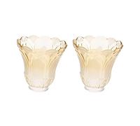 TsoLay Lot de 2 abat-jours de rechange pour ventilateur de plafond en verre dépoli et transparent