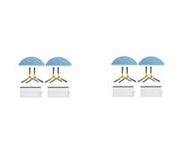 TsoLay Lot de 2 brosses latérales + filtre + serpillère pour aspirateur robot X500/X600 T8 M1 S6