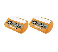 TsoLay Lot de 2 horloges d'échecs numériques et minuteur de , 3 en 1, multifonction, portable, professionnelle, jaune