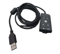 TsoLay Mettez à Niveau Votre Casque avec la Carte Son Externe USB vers Un Adaptateur de Prise Microphone Casque 3,5 mm pour Casque Cloud2 7.1