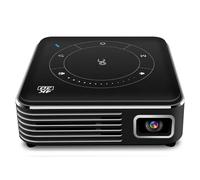 TsoLay Mini Projecteur 4K HD avec Trépied Et Télécommande Infrarouge, Android 9.0, Compatible Wi-FI 2,4G/5G, Bluetooth, Carte TF, Batterie 3000 MAh, pour Smartphone, Miroir sans Fil