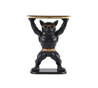 TsoLay Ornements de Bureau Bouledogue Français Porte-Clés de Bureau Plateau d'art de Bureau pour la Décoration de Bureau Bouledogue Français Haltérophilie Simple Plaque pour Bureau (Noir)