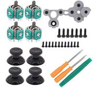 TsoLay Pouces Analogiques 3D Capuchon de Module de Capteur avec D Pads Bouton R/L Kit de RéParation de Tournevis T6 T8 pour