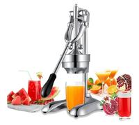 TsoLay Presse-Agrumes Professionnel, Presse-Agrumes Manuel, Presse-Orange en Acier Inoxydable, Grand Diamètre, Haut Rendement, Facile À Nettoyer, pour Grenade, Orange, Citron Vert Et Citron