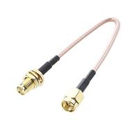 TsoLay SMA Male a SMA M/F Adaptateur de Cable coaxial Noir + Or