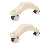 TsoLay Support en Forme de U pour Radiateur Électrique avec Roulettes, Support Réglable avec Pieds Blancs