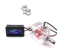 TsoLay Thermomètre D'Ordinateur de Débit à 3 Voies pour Système de Refroidissement Liquide de Refroidissement par Eau, Radiateur D'Ordinateur Rouge