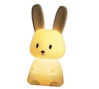 TsoLay Veilleuse LED Lapin Animal Cartoon Silicone Lampe Dimmable Rechargeable USB Enfants Dormir Lumière USB Rechargeable Veilleuse Cadeau d'anniversaire
