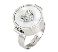 Tsophreniq Bagues en acier inoxydable et coquillage blanc pour un usage quotidien ou des occasions spéciales, bagues géométriques européennes tendance, One Size, Comme décrit, Comme décrit.