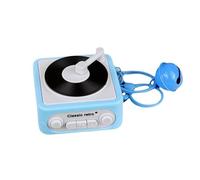 Tsophreniq Boîte à musique phonographe enregistrable avec 3 chansons et voix, idéal pour accessoires de voiture, porte-clés gramophone