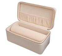 Tsophreniq Boîte de rangement sophistiquée à 2 couches en cuir synthétique verrouillable pour assortiment de bijoux