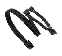 Tsophreniq Câble d'alimentation 6 broches vers 3SATA pour cordon d'alimentation de module de 50 cm de long avec manchon en nylon tressé 18 AWG