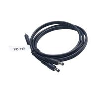 Tsophreniq Câble de chargement USB C deux mâles 5521, sortie 1M 9V, 12V | Câble d ' alimentation à Double sortie avec entrée de Type C pour caméra de ventilateur de lumière LED, Option 9V 12V