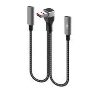 Tsophreniq Câble de données USB multifonction 66 W pour la plupart des connecteurs coudés à 90 degrés pour tablettes de voiture, lecteurs de cartes, câble USB Y avec ports