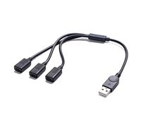 Tsophreniq Câble répartiteur USB 2.0 mâle vers 3 ports de type C femelle, câble d'extension multiple pour transfert de données, alimentation et chargement double convertisseur