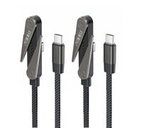 Tsophreniq Câble USB C 240 W avec connecteurs en alliage de zinc, 2 pcs | La couverture tressée améliore la stabilité avec une longueur flexible de 1, 5 m pour de commodité et des