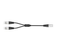 Tsophreniq Câble XLR à 3 broches 1 m 2F pour systèmes audio professionnels, boîtier en métal, mécanisme de verrouillage sécurisé, transmission stable, câble XLRs mâle vers double femelle