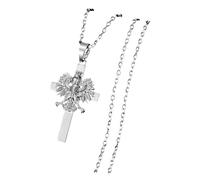 Tsophreniq Collier croix et Accipiter polonais en acier inoxydable, One Size, Comme décrit, Comme décrit.