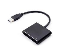 Tsophreniq Convertisseur vidéo USB de sortie de moniteur pour affichage étendu ou copié sur les écrans, téléviseurs, projecteurs, adaptateur USB vers double moniteur