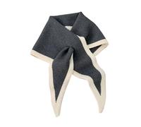 Tsophreniq Écharpe à enfiler avec couleur contrastée | Structure à extrémité pointue, bicolore défini, forme d ' écharpe croisée pour un accent compact autour du