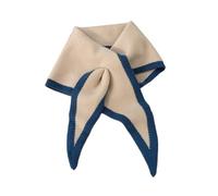 Tsophreniq Écharpe à enfiler avec couleur contrastée | Structure pointue, contour bicolore défini, forme d'écharpe croisée pour un accent compact autour du cou