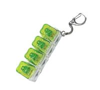 Tsophreniq Joli porte-clés en forme de cœur en forme de bloc de sucre avec lumière LED, jouet apaisant, jouet pour femme en forme de cœur moulé avec bouton pression