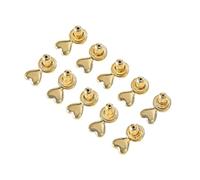 Tsophreniq Lot de 5 paires de fermoirs de boucles d'oreilles en forme de cœur en cuivre robuste pour un usage quotidien et des occasions spéciales, One Size, Comme décrit, Comme décrit.