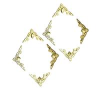 Tsophreniq Lot de 8 protections d'angle en métal robuste 3 couleurs dorées, argentées, bronzes, pour améliorer le look, adaptées aux bibliothèques et aux bureaux, Grand, Comme décrit, Comme décrit.