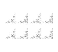 Tsophreniq Lot de 8 protections d'angle en métal robuste 3 couleurs dorées, argentées, bronzes, pour améliorer le look, adaptées aux bibliothèques et aux bureaux