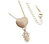 Tsophreniq Magnifique collier en cuivre plaqué or avec strass pour garçon et fille, One Size, Comme décrit, Comme décrit.