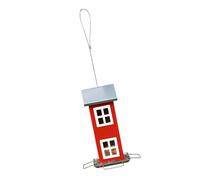 Tsophreniq Mangeoire à oiseaux en métal de qualité supérieure avec couvercle résistant aux intempéries pour l'alimentation du jardin