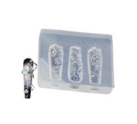 Tsophreniq Moules à ongles en silicone faciles à démouler - Motifs de manucure professionnels - Accessoires élégants en relief - Décoration papillon