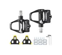 Tsophreniq Pédale de vélo à roulement scellé avec Crampons et boulons de | Pédale de vélo automatique avec cadre large et Chromoly pour une utilisation sur route