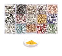 Tsophreniq Perles d'espacement en strass en cristal avec cristaux pour créateurs de bijoux et designers, perles focales pour stylos