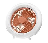 Tsophreniq Petit ventilateur mural rechargeable par USB avec veilleuse LED et moteur silencieux pour dortoir à domicile rechargeable par USB