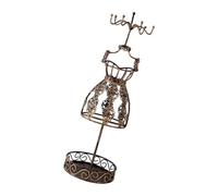 Tsophreniq Présentoir à bijoux en métal fabriqué à la main, support de rangement élégant, support de bijoux tendance, parfait pour un rangement élégant, support de boucles d'oreilles en fer antique