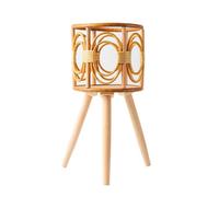 Tsophreniq Support de plantes en rotin tissé pour pot de fleurs d'intérieur - Support d'angle moderne pour pot de fleurs d'intérieur - Support creux pour pot de fleurs