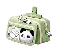 Tsophreniq Trousse à en Toile pour apprenants et, Plan Multipoches, rudiments Scolaires permanents lavables, à en Tissu Permanent Panda