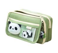 Tsophreniq Trousse à en Toile pour apprenants et, Plan Multipoches, rudiments Scolaires permanents lavables, à en Tissu Permanent Panda
