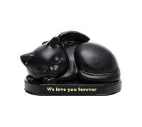 Tsophreniq Urne funéraire en vrac pour animal domestique - Sculpture commémorative faite à la main - Statue de condoléances pour chats - Urnes pour pelouses - Statue fabriquée à la main