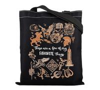 TSOTMO Camp Half Blood Sac fourre-tout inspiré du film PJO Merch Percy Cadeau pour fan de Long Island Sound Sac à bandoulière Mythologie grecque, Percy Blk, medium