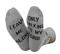 TSOTMO Corgi Chaussettes pour amoureux des chiens « Leave Me Alone Only Talking To My Corgi Today » - Cadeau pour les amoureux des chiens (U.Corgi), U.Corgi, M