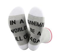 TSOTMO Gaga Cadeau Grandma Gaga Cadeau Grandma Era Chaussettes pour Gaga New Gaga Cadeau Retraite Vie Cadeau pour Grand-Mère, Chaussettes Gaga, M