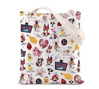 TSOTMO Hazbin Sac fourre-tout inspiré des personnages de dessin animé Hazbin Alastor Anime Fans Sac à main pour amateurs de dessins animés, Alastor, medium