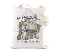TSOTMO La Paris Sac fourre-Tout inspiré de la France Mouse Chef Movie Mech Remy Rat Sac à bandoulière La France, Medium