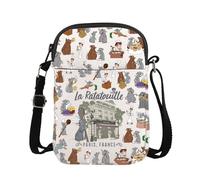 TSOTMO La Ratatouille Sac à bandoulière inspiré de Paris France Anyone Can Cook GiftMouse Chef Movie Mech Remy Rat Bag, La Rat Cross, medium