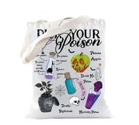 TSOTMO Poison Bag Witch Witchy Gift Pick Your Poison Tote Bag Villains Fans Gift Halloween Party Gift, Pick Poison, Taille unique
